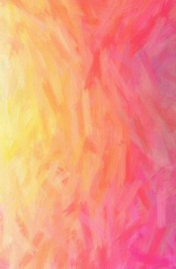 Kırmızı, sarı Kıl Fırça Yağlı Boya arka plan soyut illüstrasyon