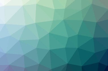 Mavi ve yeşil yatay düşük Poli arka plan resmi. Güzel çokgen tasarım deseni. 