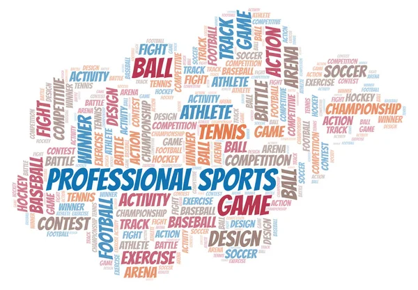 Nuage de mots Sports professionnels . — Photo