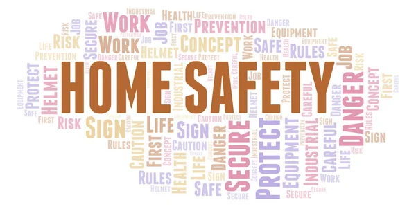 Home Safety Word Cloud. — Stockfoto