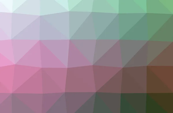 Illustration du vert abstrait, rose horizontal bas fond poly. Magnifique motif polygone . — Photo