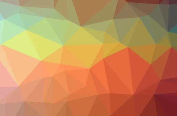 Illustration of abstract Green, Orange horizontal low poly background. Beautiful polygon design pattern. — Stock Photo, Image