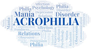 Akrofil kelime bulutu. Philia Türü.