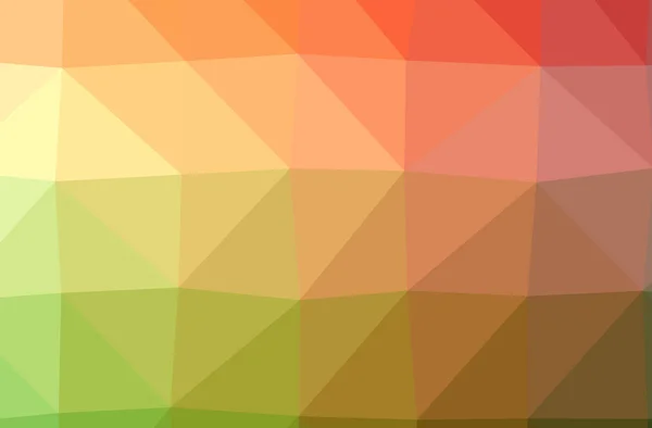 Иллюстрация абстрактного зеленого, оранжевого горизонтального низкого полярного фона. Красивый рисунок многоугольника . — стоковое фото