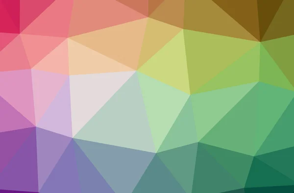 Illustration von abstrakten grünen, rosa, roten horizontalen Low-Poly-Hintergrund. schönes Polygon-Muster. — Stockfoto