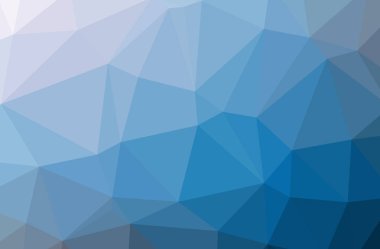 Soyut düşük poli mavi yatay arkaplan çizimi.