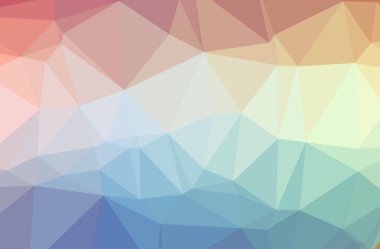 Mavi ve turuncu yatay düşük Poli arka plan resmi. Güzel çokgen tasarım deseni. 