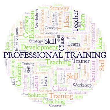 Profesyonel Eğitim kelime bulutu.