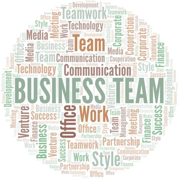 Business Team word cloud. Collage made with text only. — Stock Vector