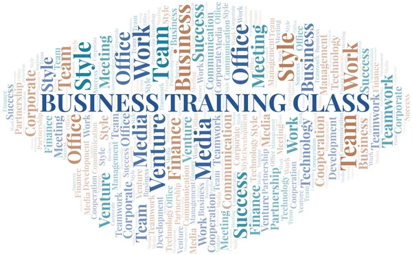 Business Training Class chmura słowo. Collage wykonany tylko z tekstem. — Wektor stockowy