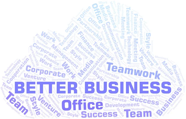 Bessere Business-Word-Cloud. Collage nur mit Text. — Stockvektor
