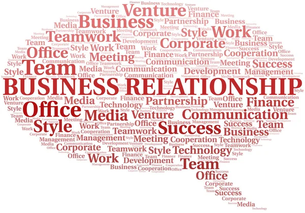 Business Relationship word cloud. Collage réalisé uniquement avec du texte . — Image vectorielle