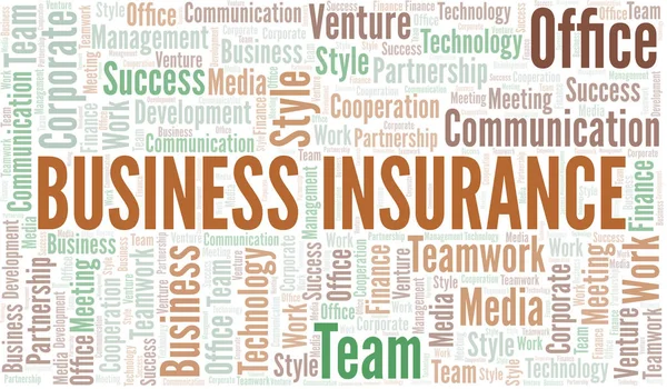 Business Insurance nuvem palavra. Colagem feita apenas com texto . — Vetor de Stock