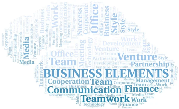 Business Elements nube de palabras. Collage hecho solo con texto . — Vector de stock