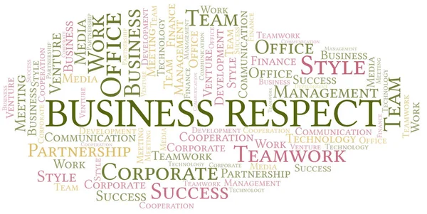 Business Respect word cloud. Collage made with text only. — Stock Vector