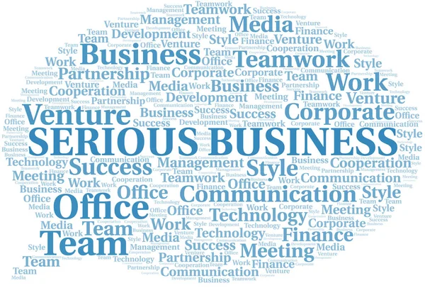 Seriöses Business Word Cloud. Collage nur mit Text. — Stockvektor