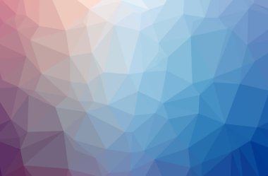 İllüstrasyon soyut mavi, pembe, kırmızı yatay düşük Poli arka plan. Güzel çokgen tasarım deseni. 