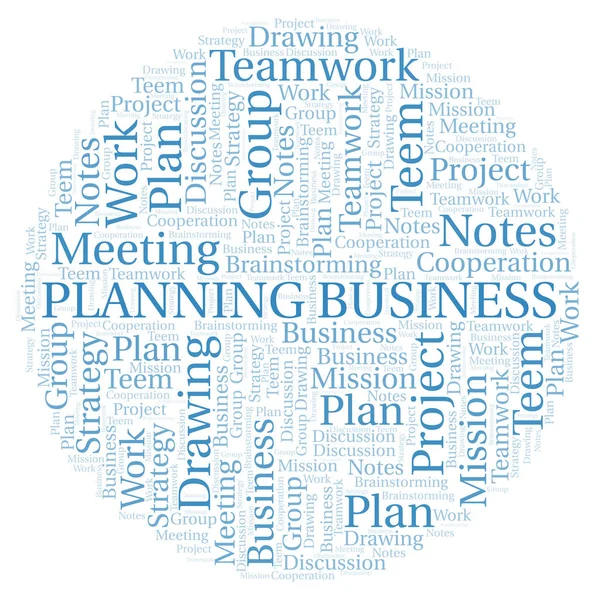 Business Word Cloud planen. — Stockfoto