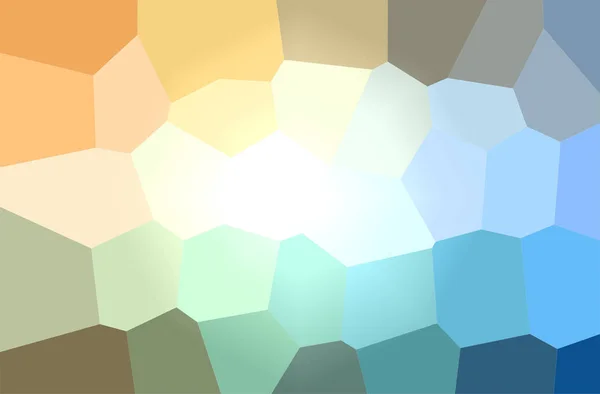 Abstracte illustratie van blauwe, groene en gele Giant Hexagon achtergrond — Stockfoto