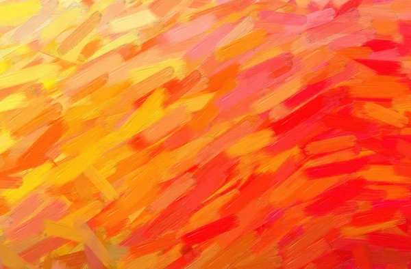 Ilustração abstrata da pintura a óleo de laranja com fundo grande pincel — Fotografia de Stock