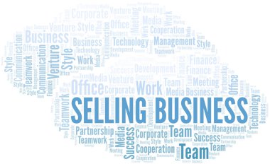 Business kelime bulutu satmak. Yalnızca metinle yapılan kolaj.