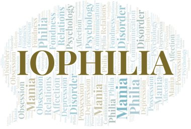 Iophilia kelime bulutu. Philia Türü.