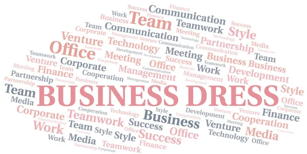 Business dress Wort Wolke. Collage nur mit Text. — Stockvektor