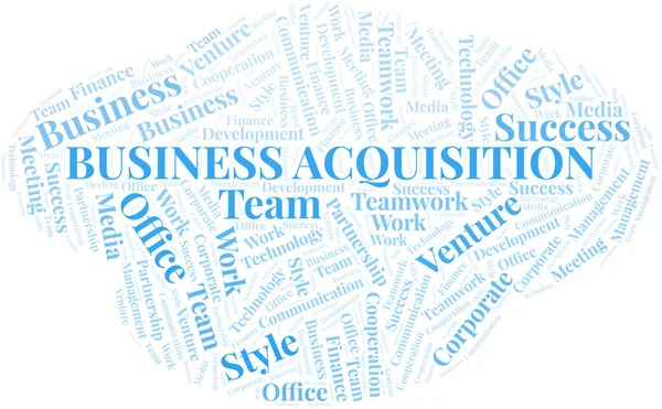 Business Acquisition szó felhő. Csak szövegből készült kollázs. — Stock Vector