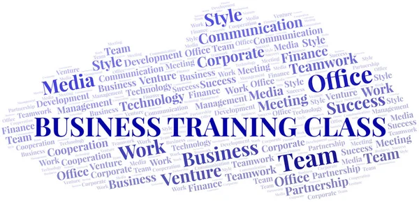 Business Training Class chmura słowo. Collage wykonany tylko z tekstem. — Wektor stockowy