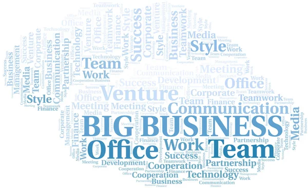 Big Business word cloud. Collage made with text only. — Stock Vector