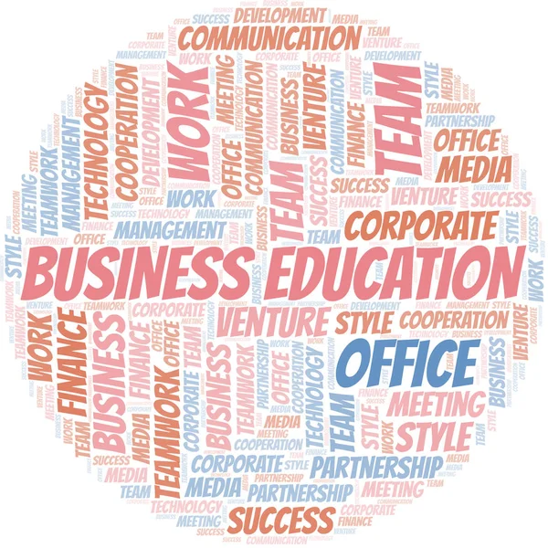 Business Education Word Cloud. Collage nur mit Text. — Stockvektor