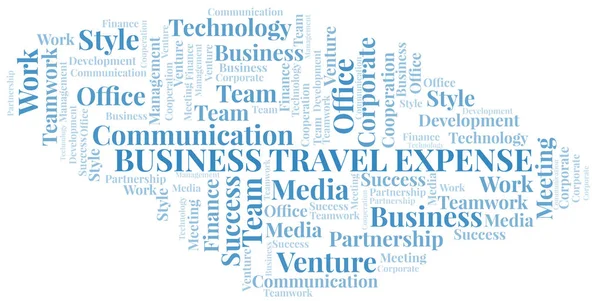 Business Travel Expense nuvem de palavras. Colagem feita apenas com texto . — Vetor de Stock