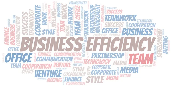 Business Efficiency word cloud. Collage made with text only. — Stock Vector