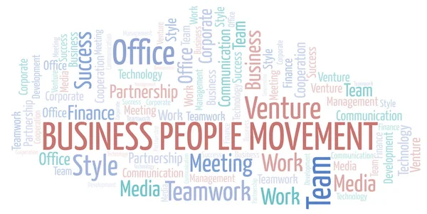 Business People Movement word cloud. Collage made with text only.