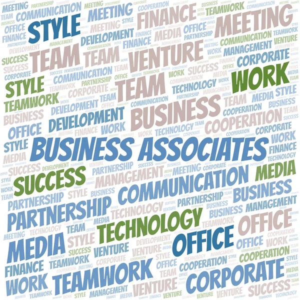 Business Associates nube de palabras. Collage hecho solo con texto . — Vector de stock
