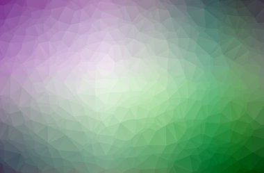 Soyut yeşil, mor yatay düşük Poli arka plan resmi. Güzel çokgen tasarım deseni. 