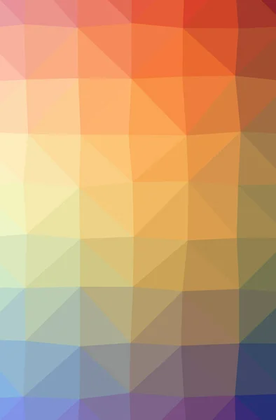抽象蓝色, 橙色, 黄色垂直低多边形背景的插图。美丽的多边形设计模式. — 图库照片