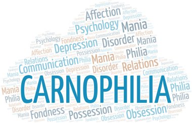 Karnofili kelime bulutu. Philia Türü.