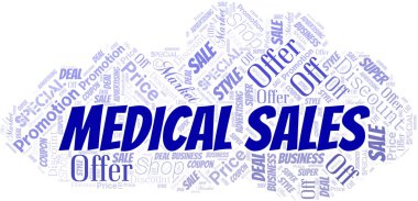 Tıbbi Satış Kelime Bulut. Wordcloud Metin ile yapılan.