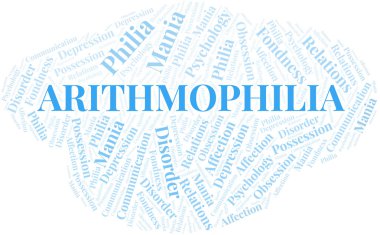 Aritmophilia kelime bulut. Philia Türü.