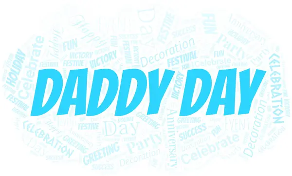 Papa-Tag-Wortwolke. Wordcloud mit Text. — Stockvektor