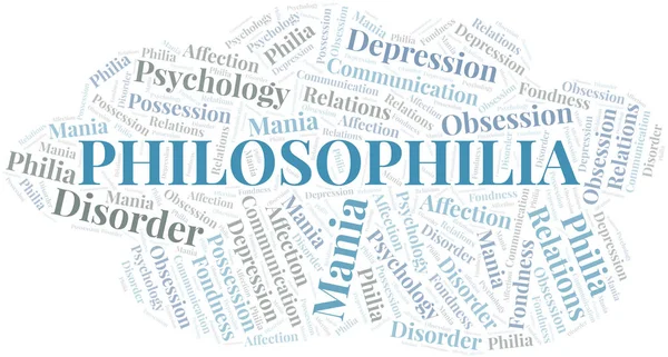 Philosophilia word cloud. Type of Philia. — Stock Vector