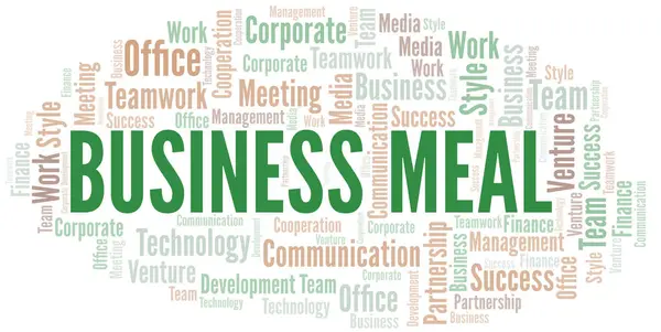 Business Meal word cloud. Collage made with text only. — Stock Vector