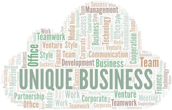 Unique Business word cloud. Collage made with text only. — Stock Vector