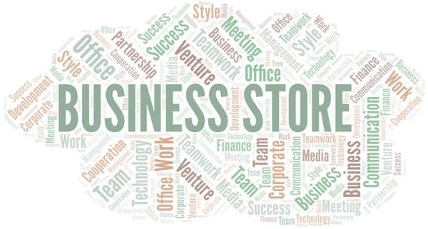 Business Store nube de palabras. Collage hecho solo con texto . — Vector de stock