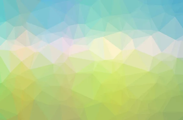 Ilustrace abstraktní modré, zelené, žluté vodorovné nízké poly pozadí. Krásný mnohoúhelník návrhový vzor. — Stock fotografie