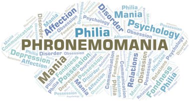 Phronemomania kelime bulut. Yalnızca metinle yapılan mani türü.