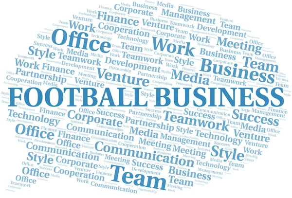 Futebol Business nuvem de palavras. Colagem feita apenas com texto . — Vetor de Stock