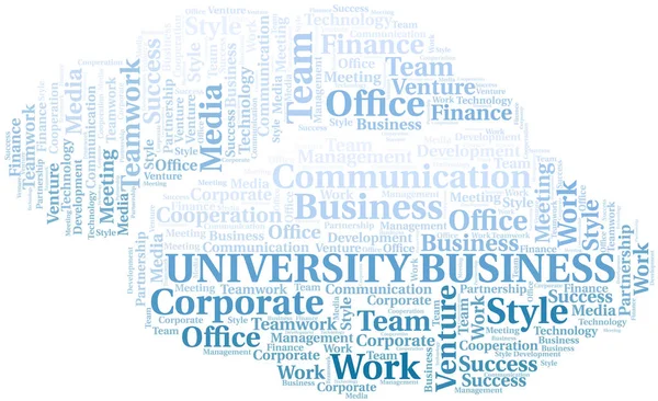University Business Word chmura. Collage wykonany tylko z tekstem. — Wektor stockowy