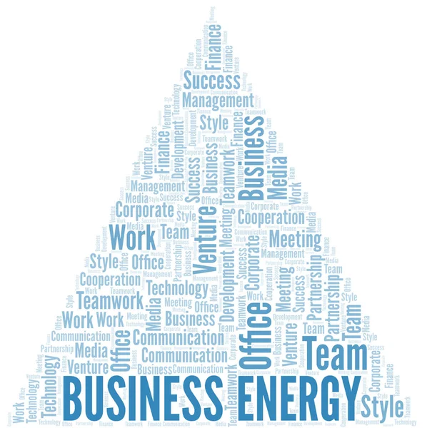 Business Energy Word Cloud. Collage nur mit Text. — Stockvektor